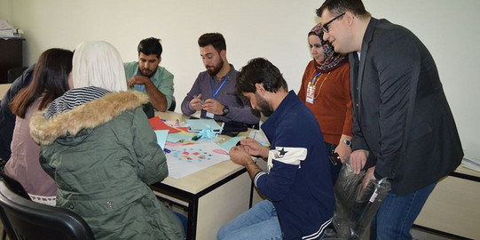 Students working together