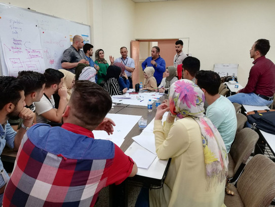 Students working in a workshop