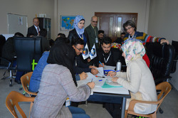 Students working together