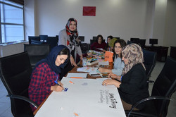 Students working together