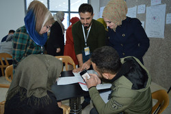 Students working together
