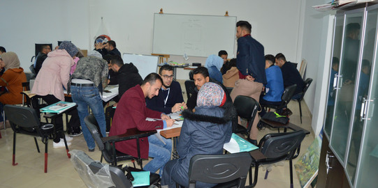 Students working together